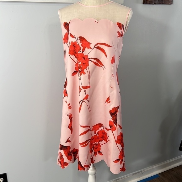 NWT Ted Baker Floral Scalloped Hem Dress size US 10 - Picture 1 of 11